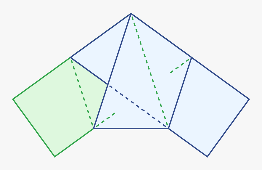 Overhand Folded Ribbon Pentagon - Pentagon, HD Png Download