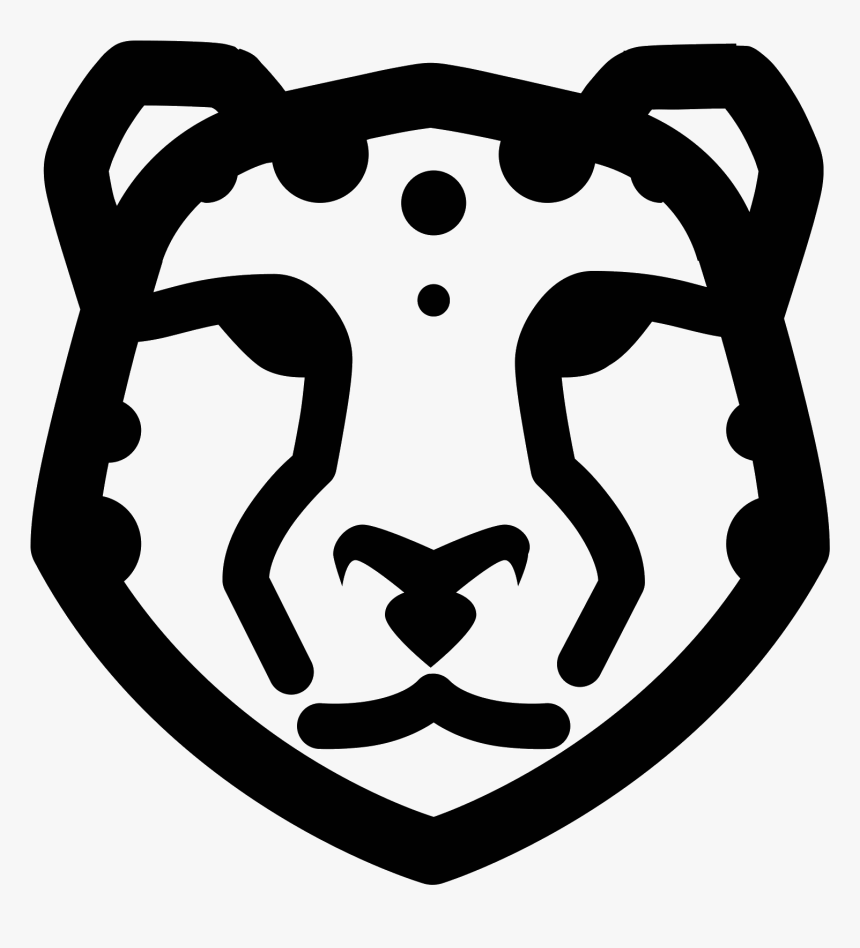 The Shape Of The Face Looks Like A Rounded Pentagon - Snow Leopard Icon Png, Transparent Png