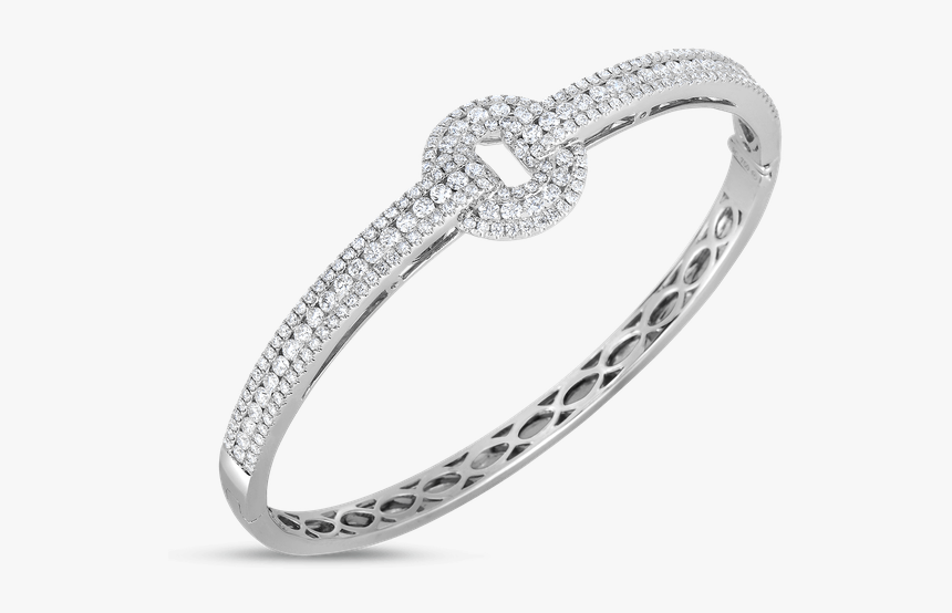 Roberto Coin Bangle With Diamonds - Engagement Ring, HD Png Download