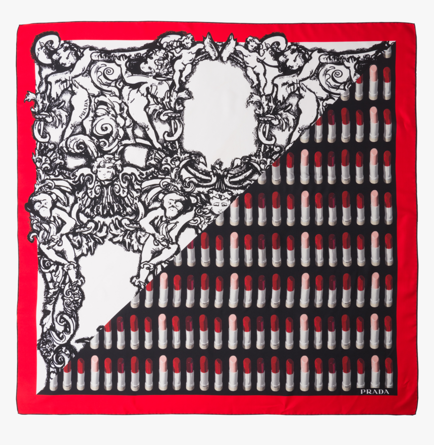 Double Match Lipstick Printed 90 Silk Scarf - Illustration, HD Png Download