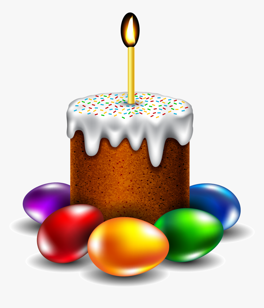 Easter Bunny Easter Egg Candle Clip Art - Пасхальный Кулич Клипарт, HD Png Download