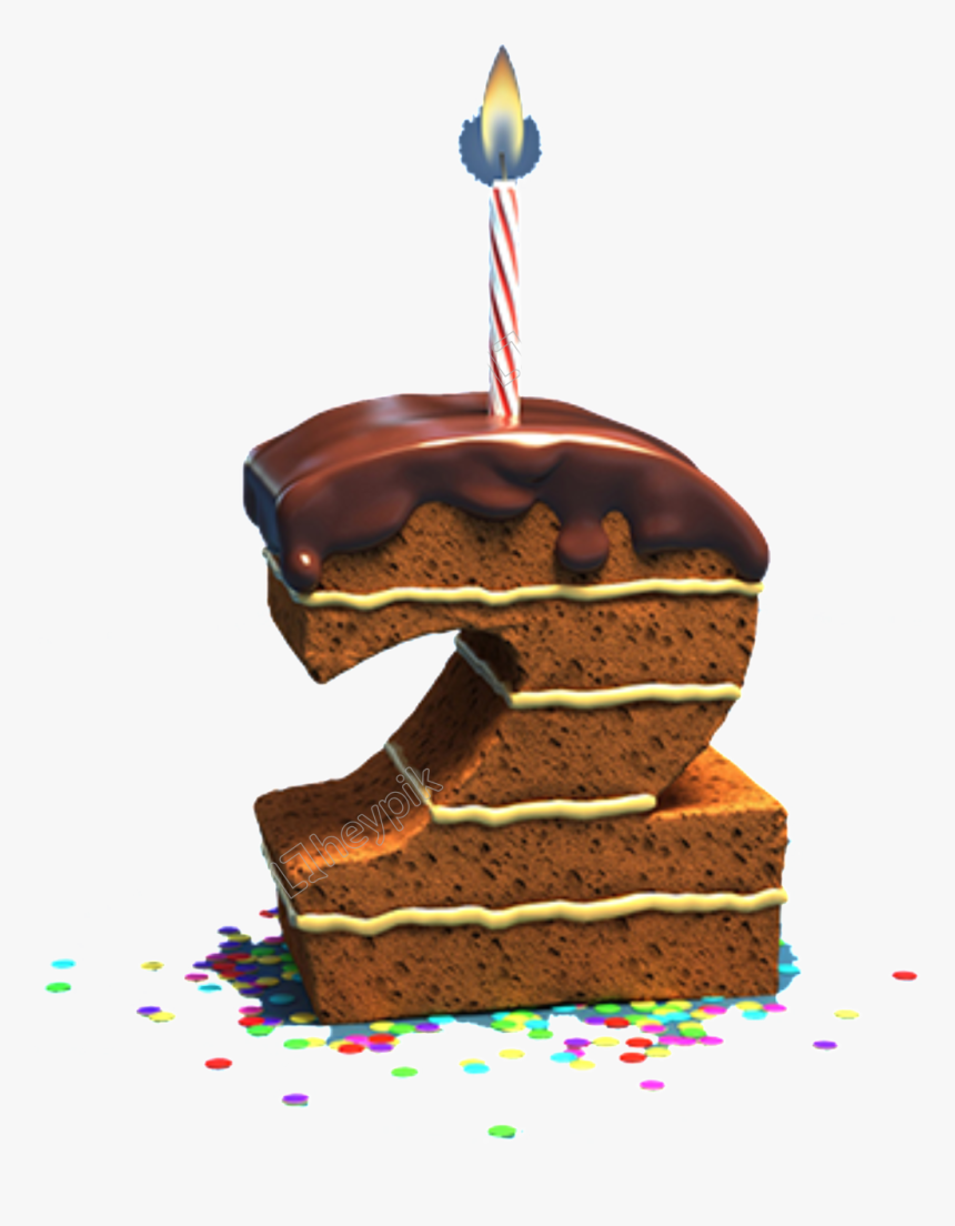 Cake 2 Candles Vector Png - 2 December Is My Birthday, Transparent Png