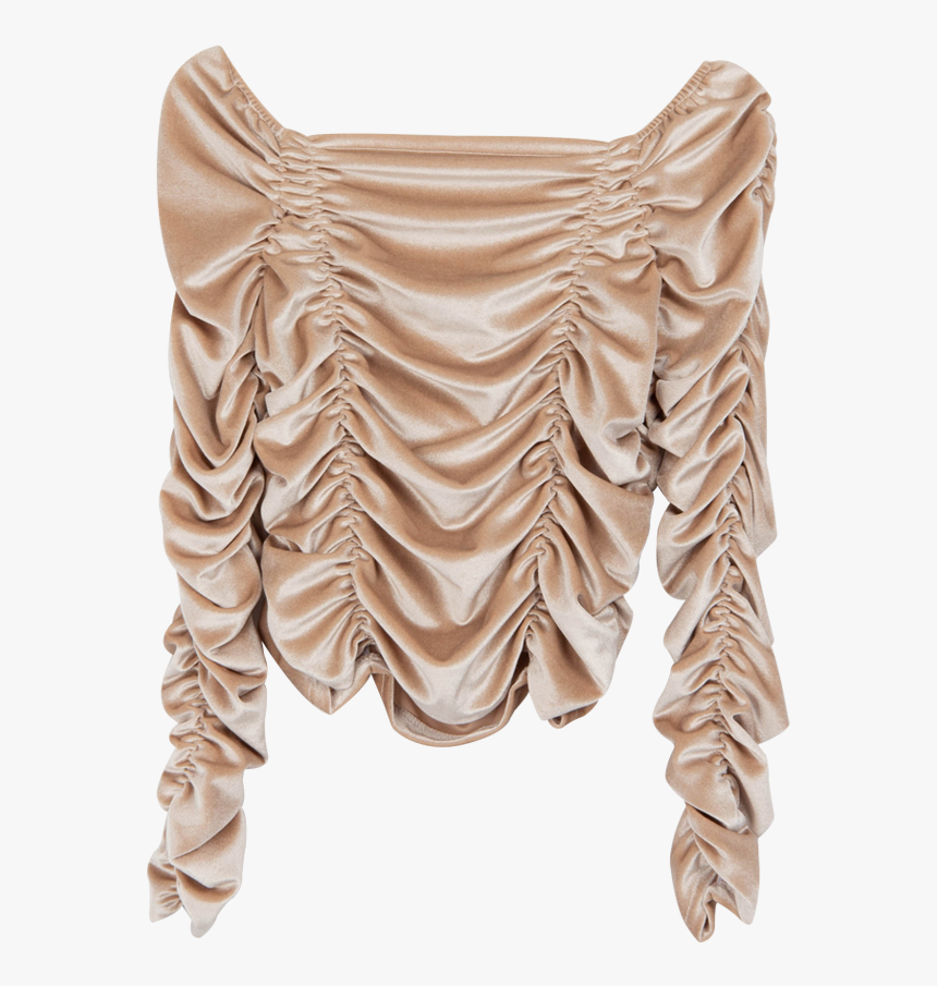 Quietlabruched Wide Neck Blouse - Silk, HD Png Download