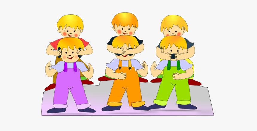 Kids Playing By Hiding Eyes Vector Clip Art - Horseplaying At School, HD Png Download