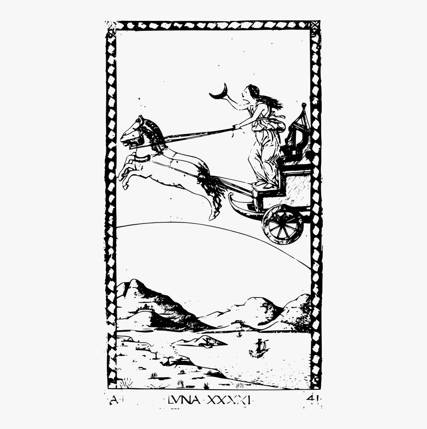 Tarocchi Luna - Luna (moon), HD Png Download