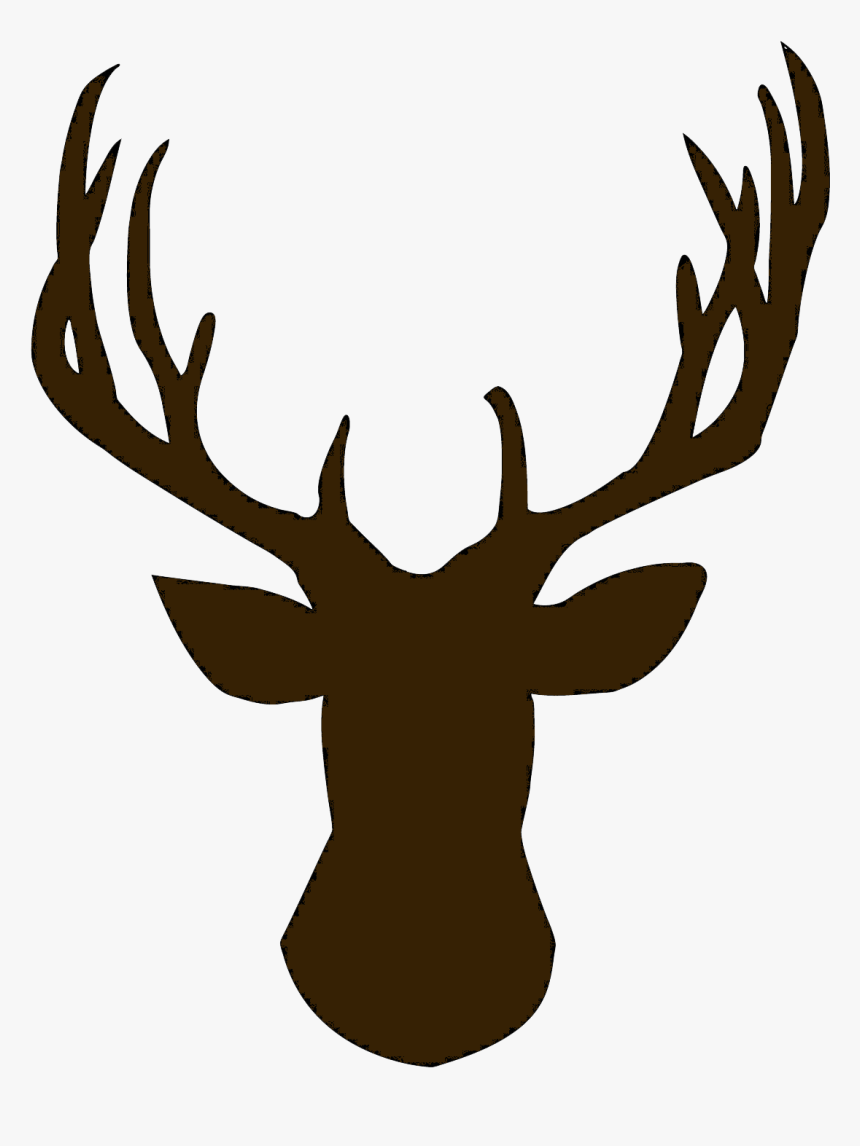 Foot Clipart Reindeer - Deer Head Clipart Black And White, HD Png Download