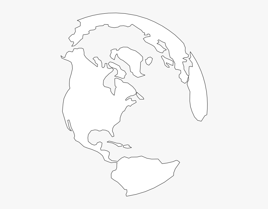 World With Transparent Oceans Clip Art At Clker - Transparent Earth Clipart Black And White, HD Png Download