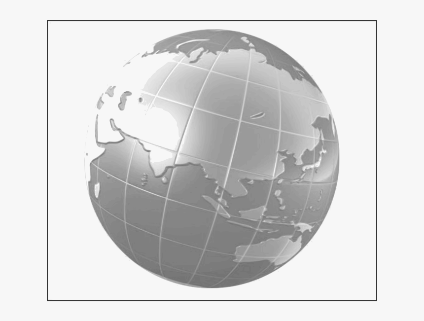 World - World Map Round Grey Png, Transparent Png
