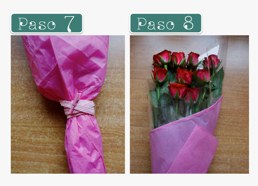 Decorar Ramo Flores Rosas - Arreglar Un Ramo De Rosas, HD Png Download