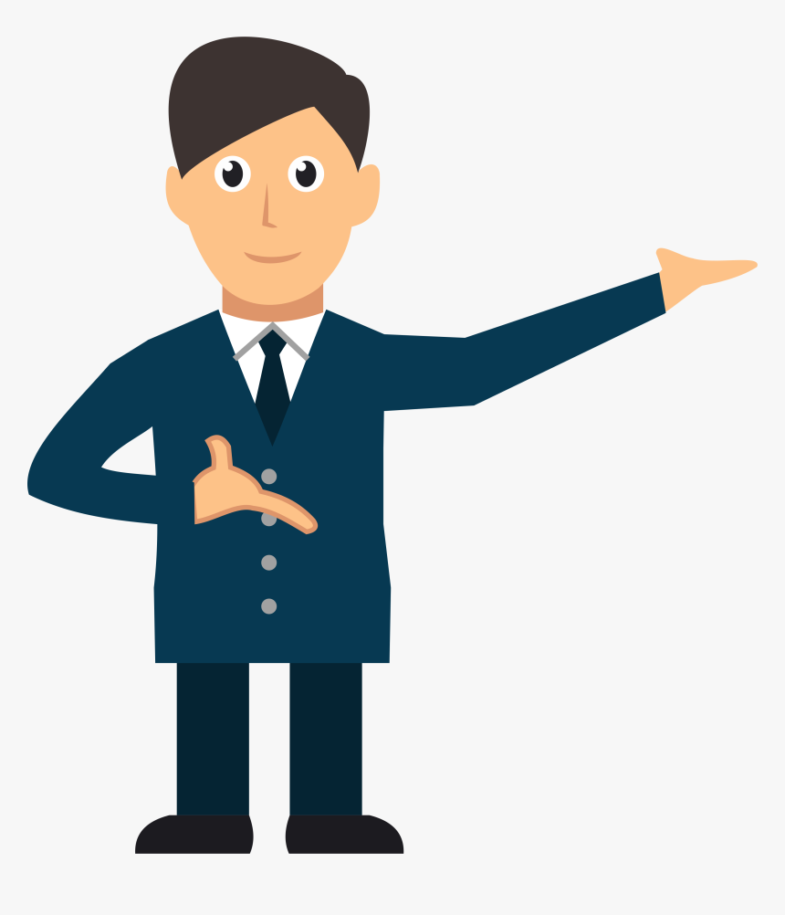 Man Presenter - Cartoon, HD Png Download