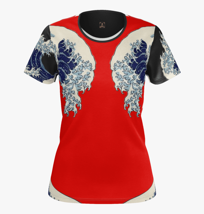 Great Waves Of Rising Sun Equil T-shirt - Rising Sun Great Wave Shirt, HD Png Download