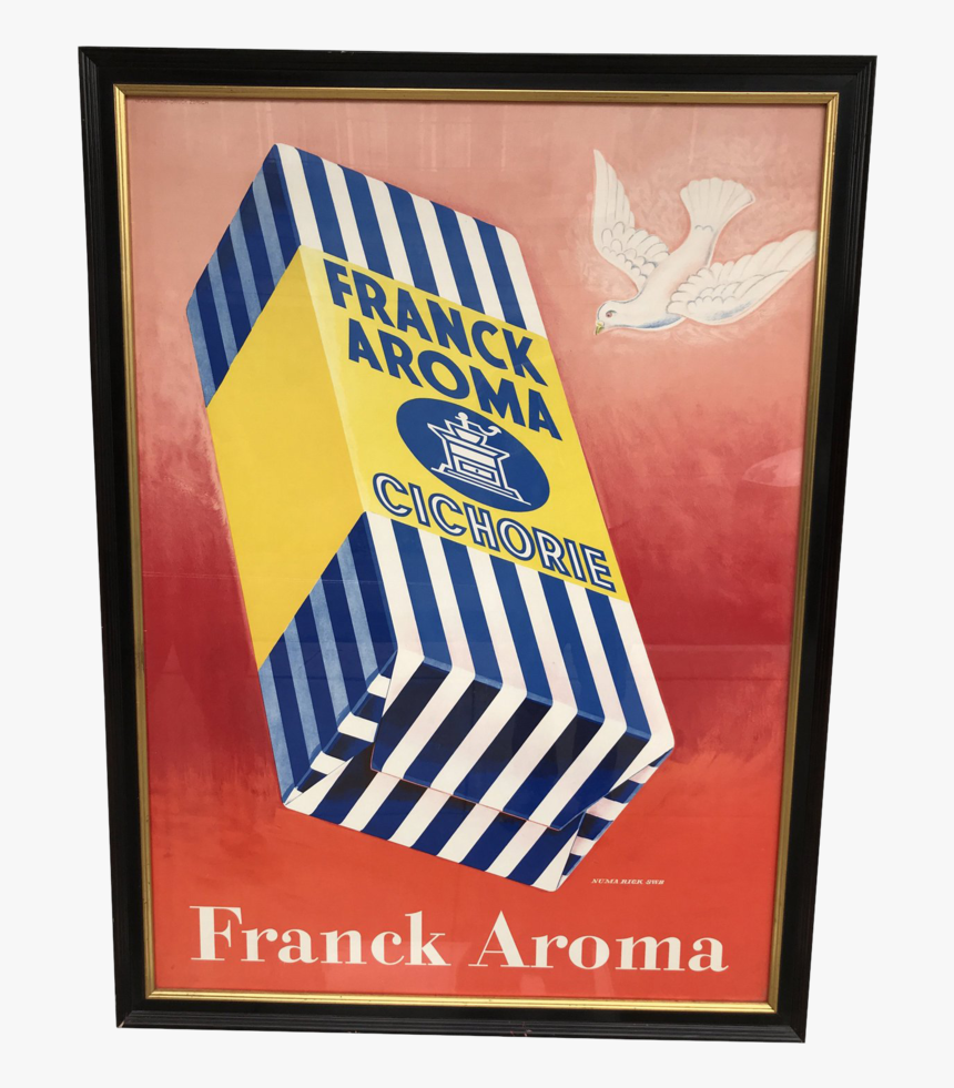 Original Vintage 1946 Frank Aroma Coffee Framed Poster - Poster, HD Png Download