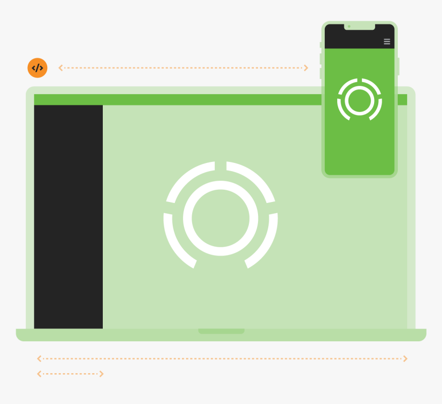 Laptop And Cell Phon Illustrations 
						 Width - Circle, HD Png Download