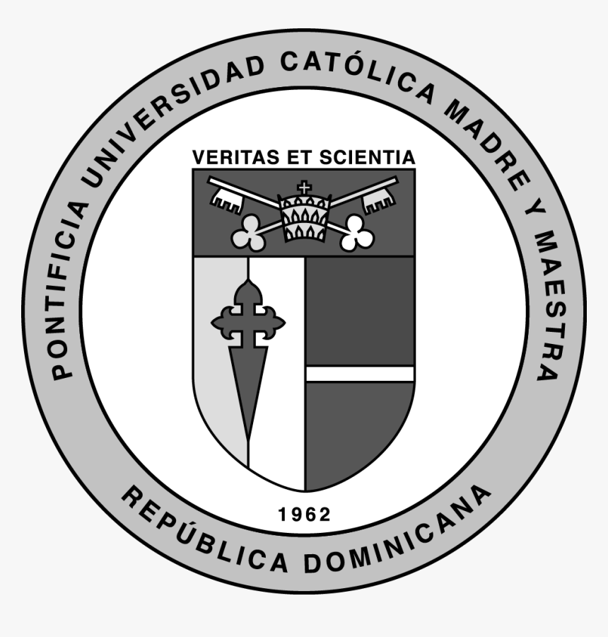 Logo Pucmm Escala Gris - Emblem, HD Png Download