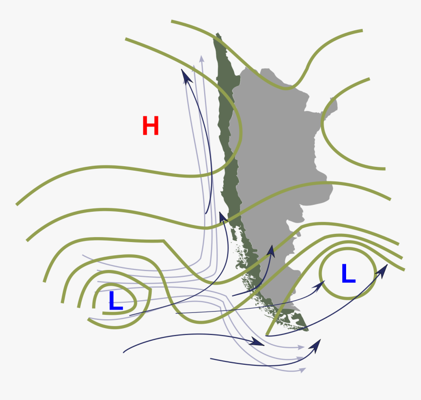 Vientos Predominantes En Chile, HD Png Download