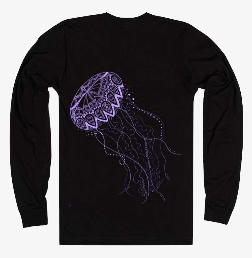 Jellyfish Longsleeve Shirt Zentangle Art - Jellyfish, HD Png Download