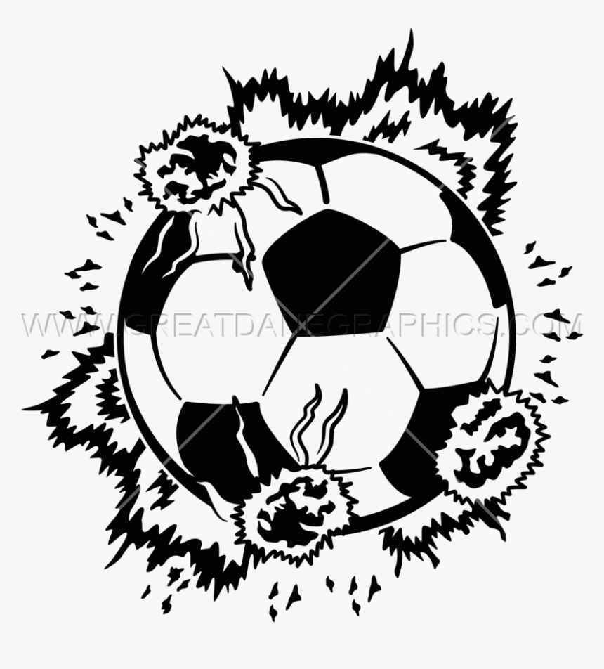 Soccerball Drawing Soccer Art - Illustration, HD Png Download