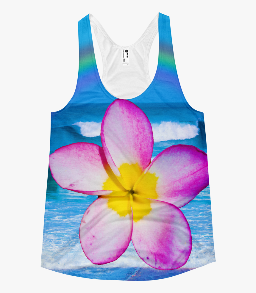 Hawaiian Plumeria Women S All-over Racerback Tank - Frangipani, HD Png Download