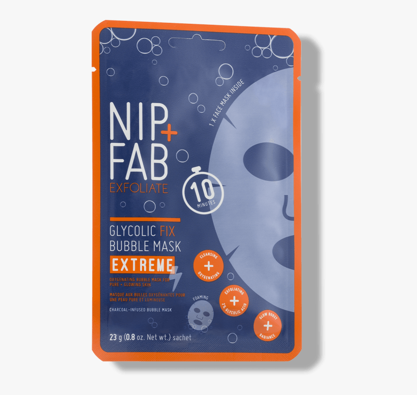 Glycolic Fix Bubble Mask Extreme Nip Fab - Nip Fab Glycolic Fix Extreme Bubble Mask, HD Png Download