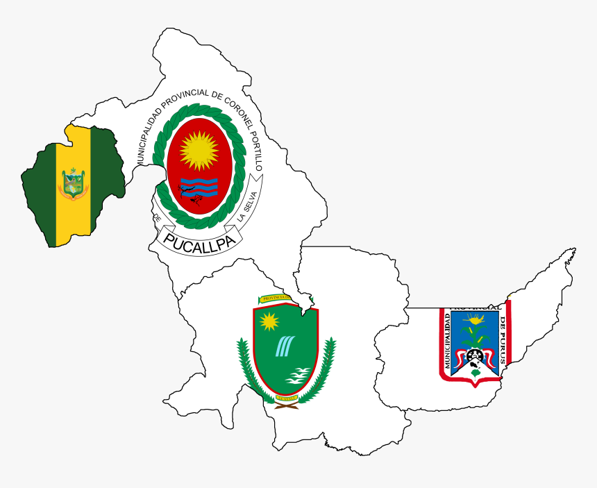 Flag Map Of Provinces Of Ucayali - Municipalidad De Coronel Portillo, HD Png Download