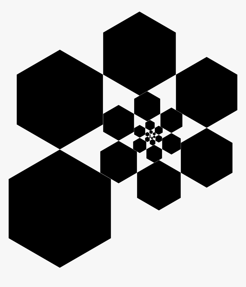 Fibonacci Spirals With Hexagons, HD Png Download