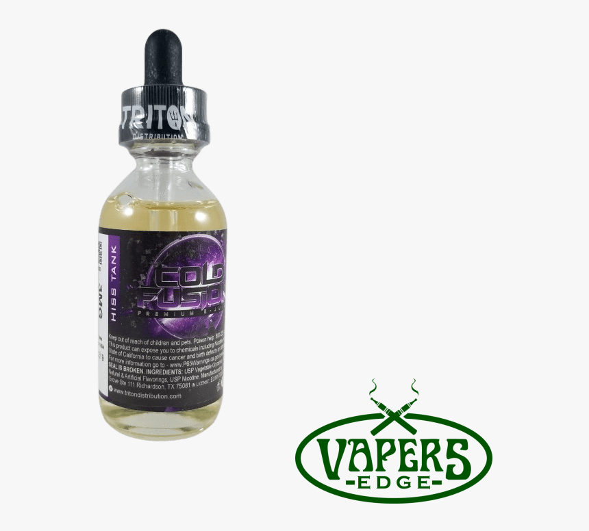 Hiss Tank By Cold Fusion Eliquid - Bottle, HD Png Download