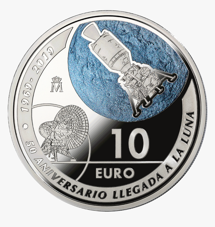 Ikspa11959 1 - Moneda 50 Aniversario Llegada A La Luna, HD Png Download