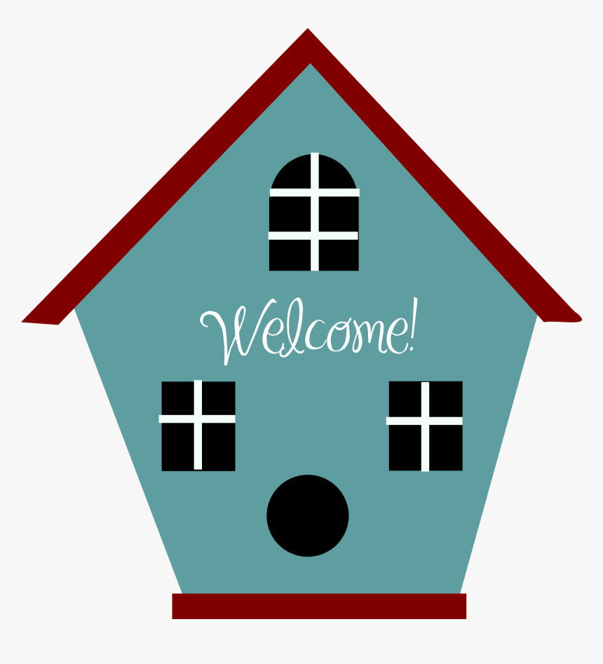 Red Bird House Clip Art, HD Png Download