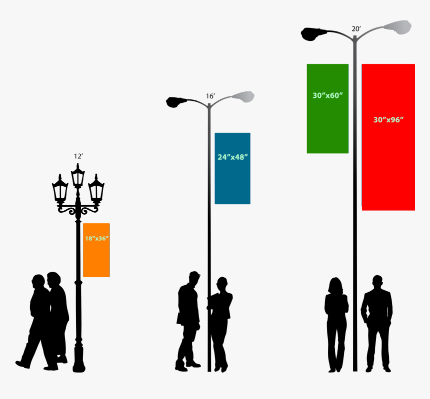 Pole Banner Sign Png, Transparent Png