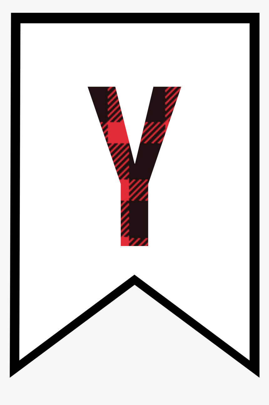 Buffalo Plaid Letter Y, HD Png Download
