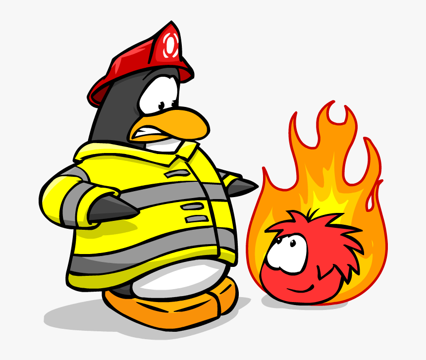 Firefighter Clipart Transparent - Club Penguin Fire, HD Png Download