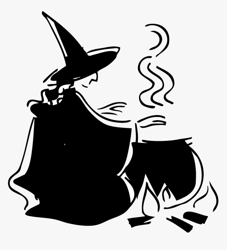 Scary Witch Halloween Cauldron Witchcraft Clip Art - Witch Cauldron, HD Png Download