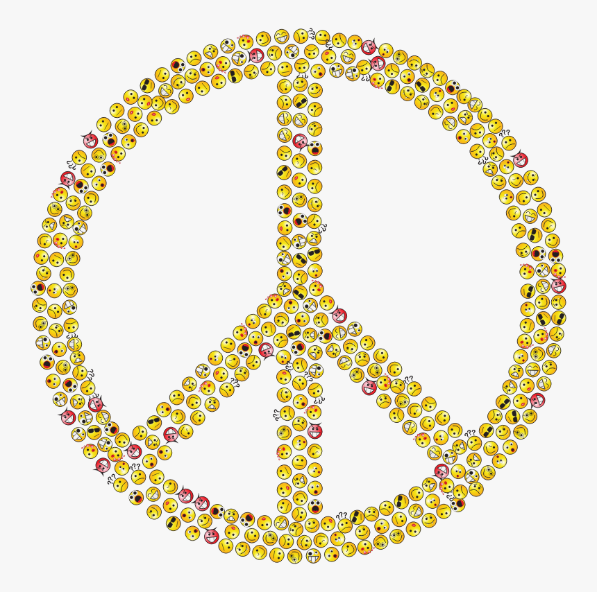 Peace Sign Smileys - Peace Circuit Clipart, HD Png Download