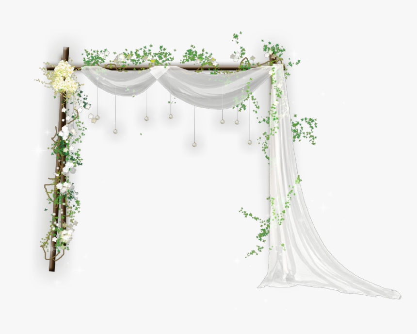 #ftestickers #curtains #flowers #arch #wedding - Wedding, HD Png Download