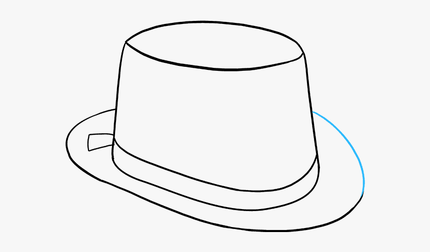 How To Draw Top Hat - Line Art, HD Png Download