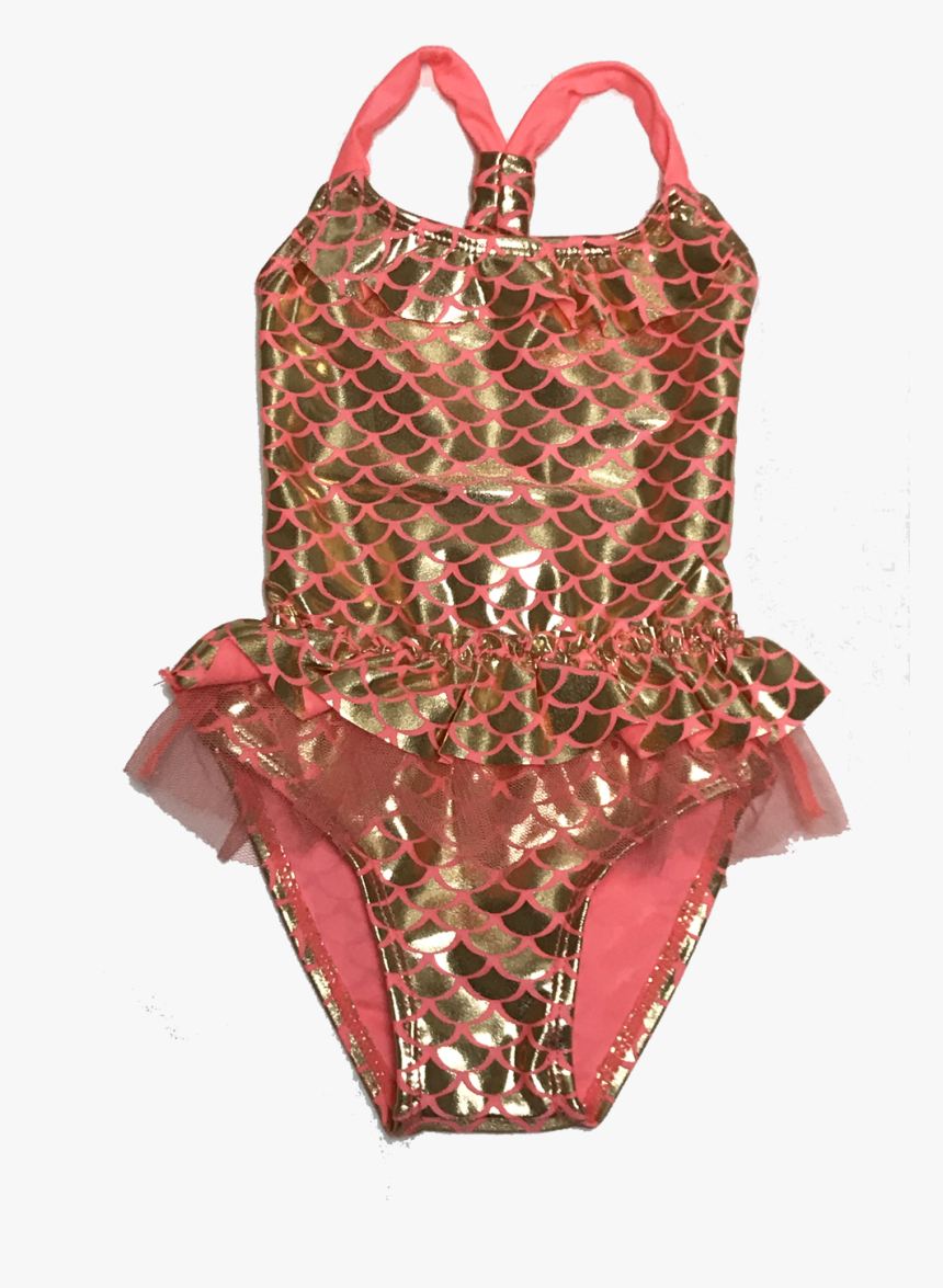 Swimwear Girls 0-2 Ruffled Crossback Bright Pattern - Maillot, HD Png Download