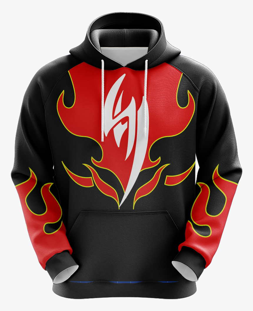 Tekken Jin Kazama Red Flame Unisex 3d Hoodie - Fire Emblem Black Eagles Hoodie, HD Png Download
