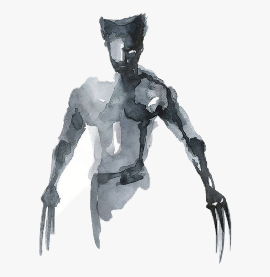 #xmen #wolverine #logan #hughjackman #marvel #watercolorart - Acquerello Marvel, HD Png Download