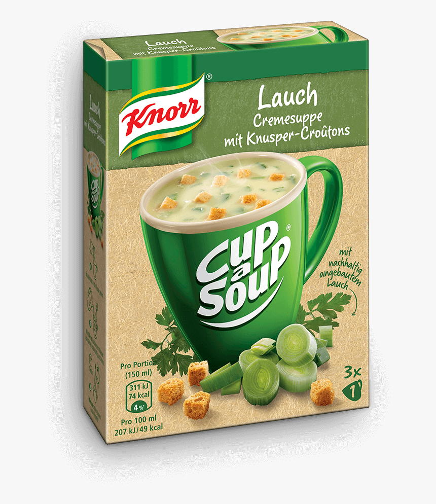 Knorr Cup A Soup Leek Cremesuppe Croutons - Knorr, HD Png Download
