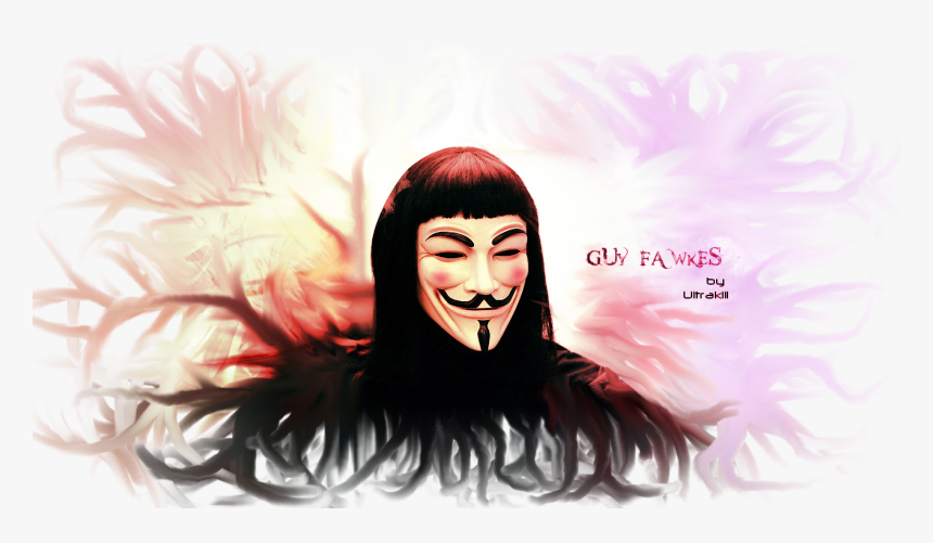 [art] Guy Fawkes Banner - V For Vendetta, HD Png Download