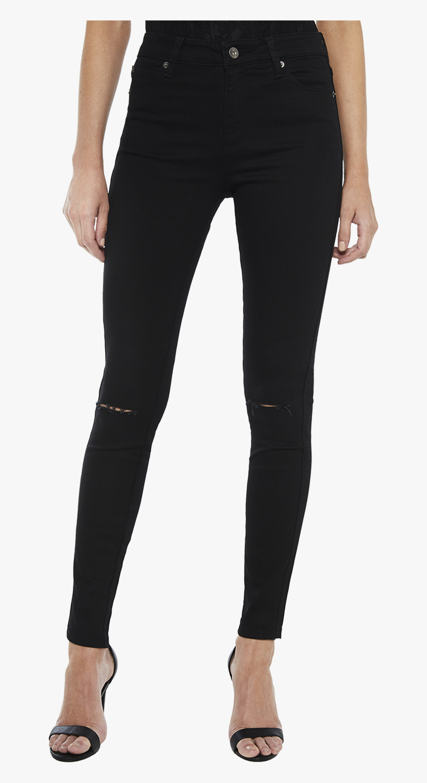 Gisele High Rise Jean In Colour Jet Black - Banana Republic Black Ryan Pant, HD Png Download