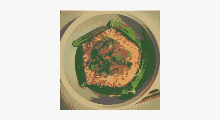 Okra Shrimp Noodle - Noodle, HD Png Download