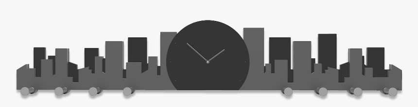Picture Of Callea Design Skyline Wall Clock With Hooks - Clock, HD Png Download