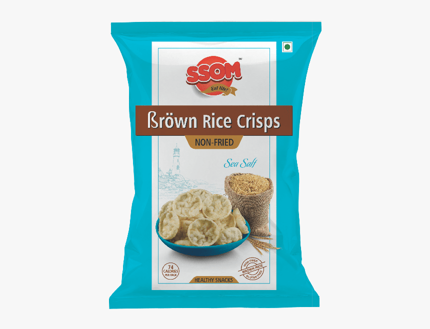Baked Brown Rice Crisps Healthy And Diet Snacks - Ssom Brown Rice Crisps Mumbai Masala, HD Png Download