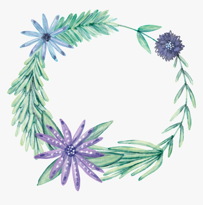 Fresh Romantic Purple Big Flower Hand Painted Garland - New Year Goal Planner, HD Png Download