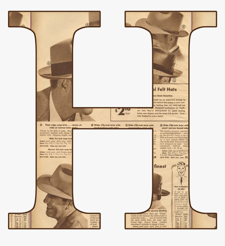 Letra I En Periodico, HD Png Download