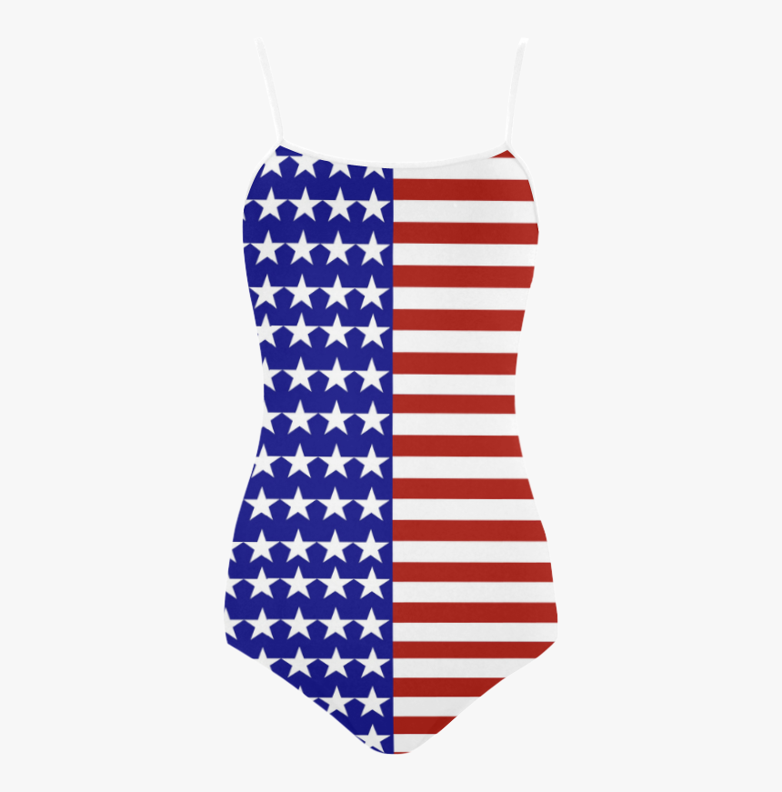 Usa Patriotic Stars & Stripes Strap Swimsuit - Flag Of The United States, HD Png Download