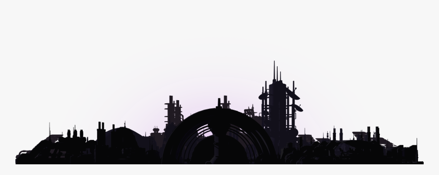 Silhouette Skyline Monochrome Photography Building - Silo, HD Png Download