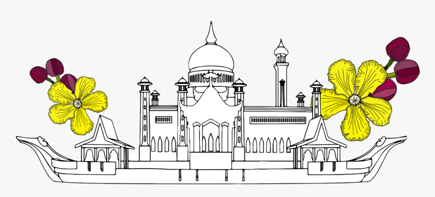 Masjid , Png Download - Masjid Brunei Drawing, Transparent Png