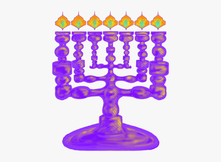 Menorah Clipart Purple, HD Png Download